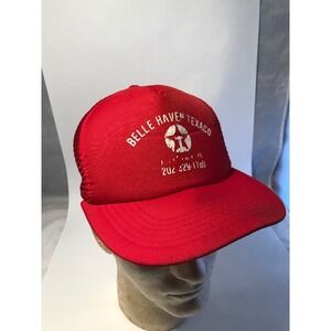 Belle Haven Texaco Gas Station Vintage Snapback Distressed Cap Hat Oil Gas